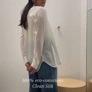Everlane 100% Silk Button-Up Shirt – Size 6